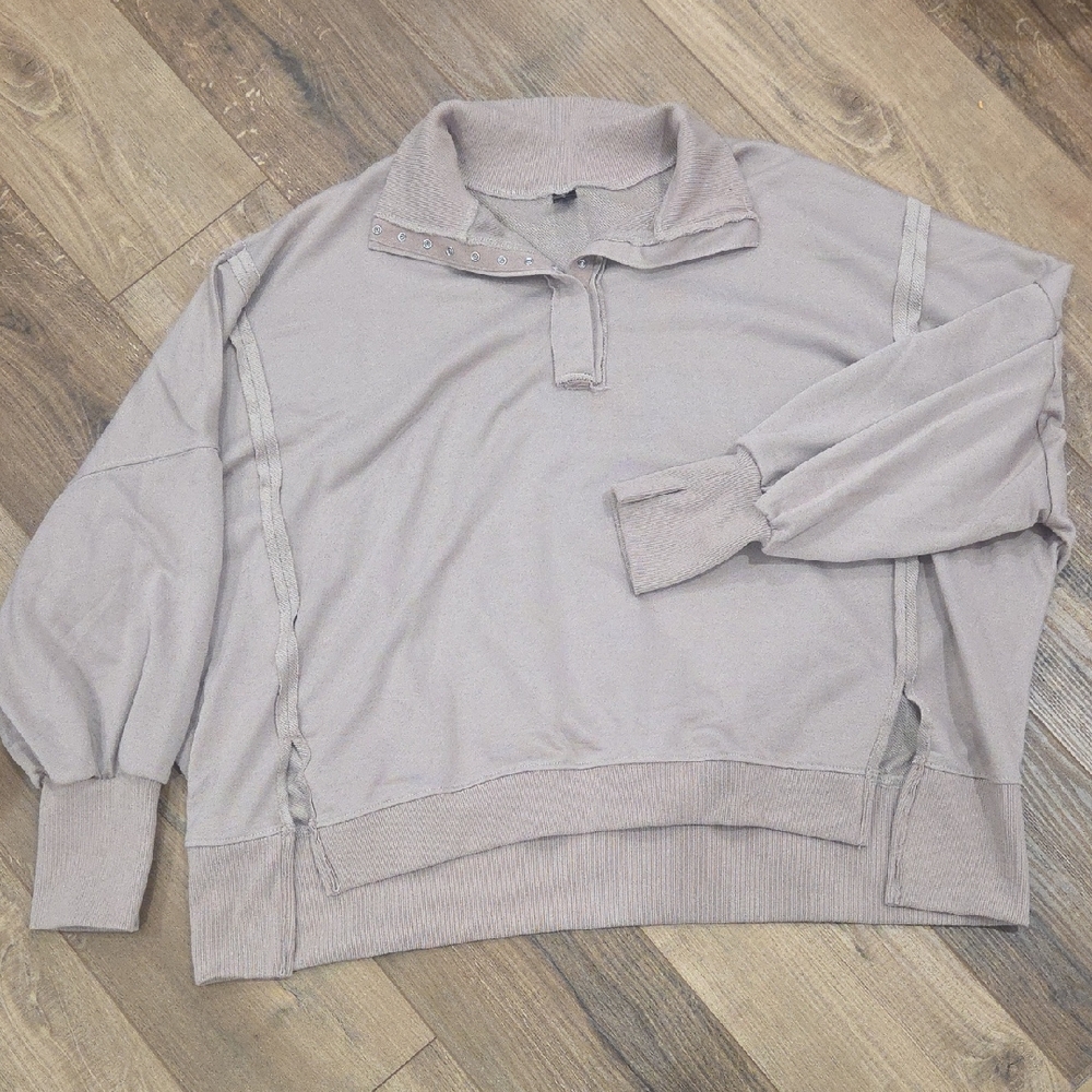 Women's Casual Taupe Sweatshirt